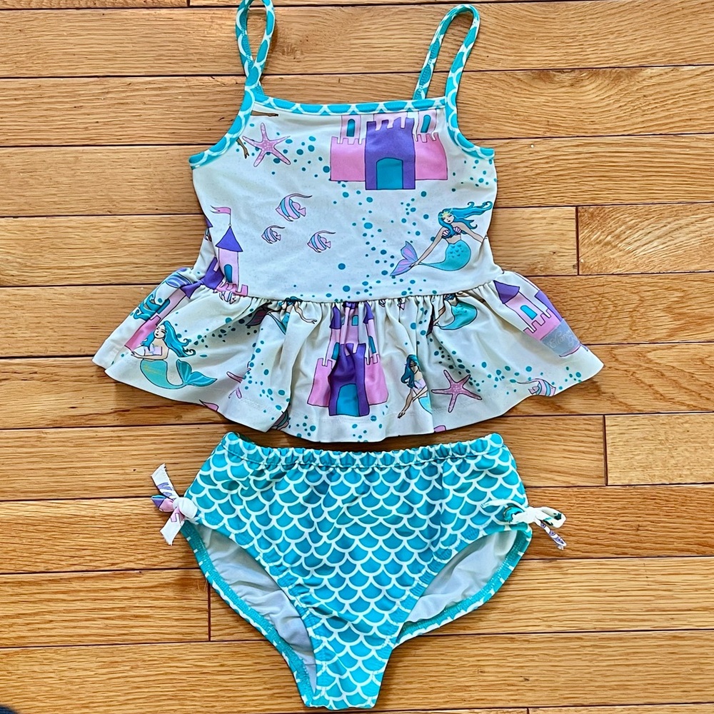 🧜‍♀️Sz 6-7 Eleanor Rose princess tankini swimsuit!